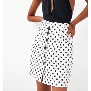 Zara polka dot skirt size M